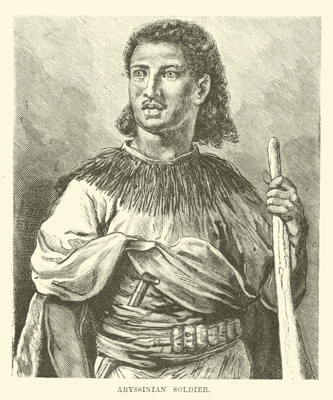 Abyssinian Soldier by English School