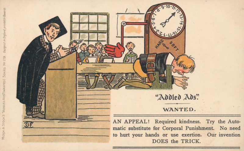 Addled Ads Postcard by English School