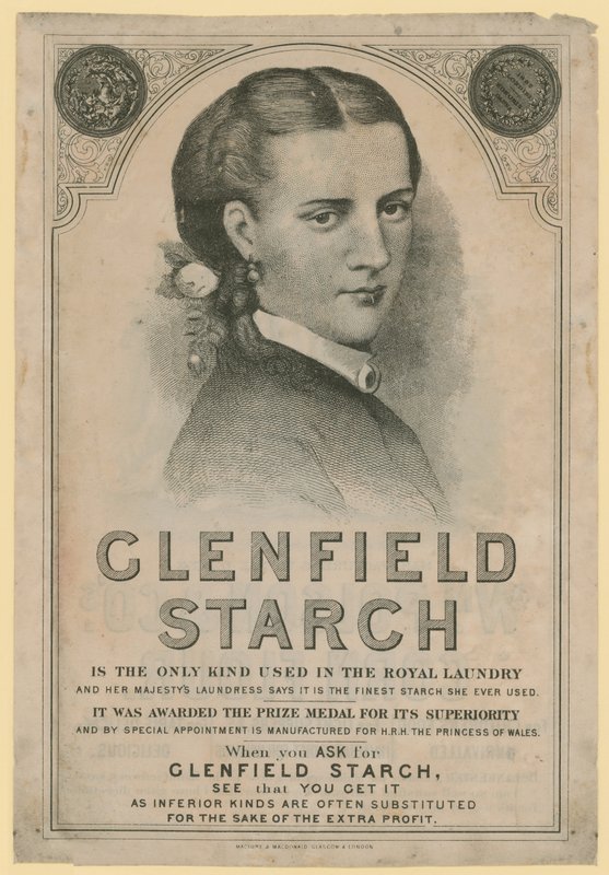 Advert for Clenfield Starch by English School