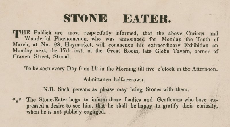 Advert for Stone Eater by English School