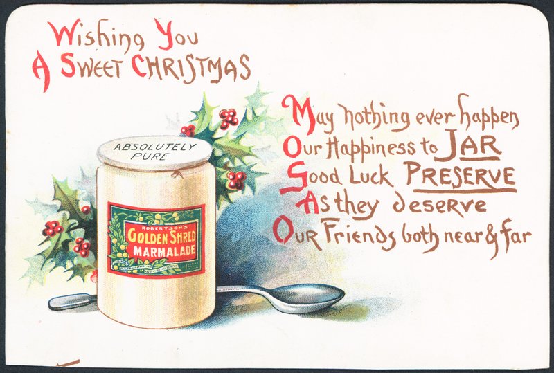 Advertisement for Robertsons Golden Shred Marmalade by English School