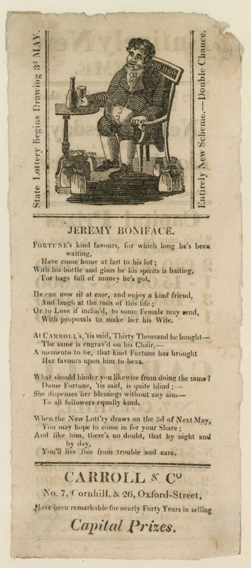 Advertisement for State Lottery by English School