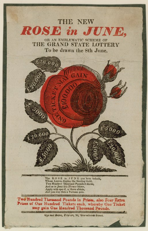 Advertisement for State Lottery by English School