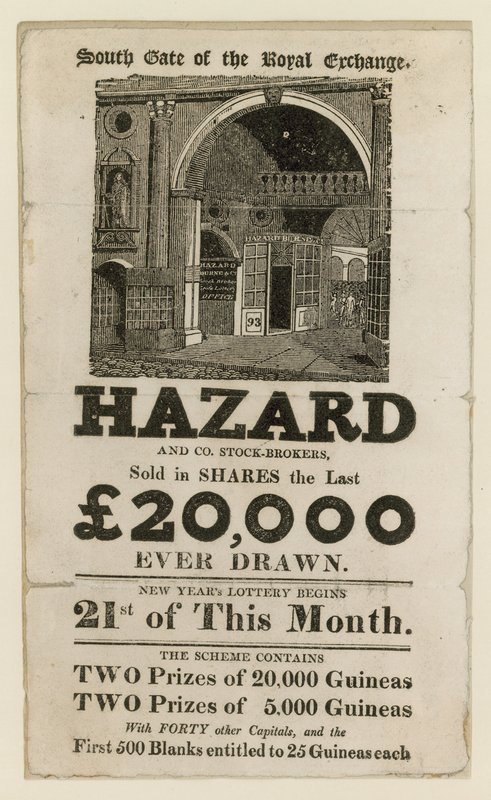 Advertisement for State Lottery by English School