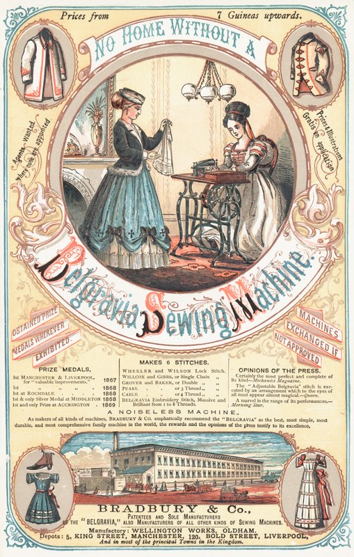 Advertisement for the Belgravia Sewing Machine by English School