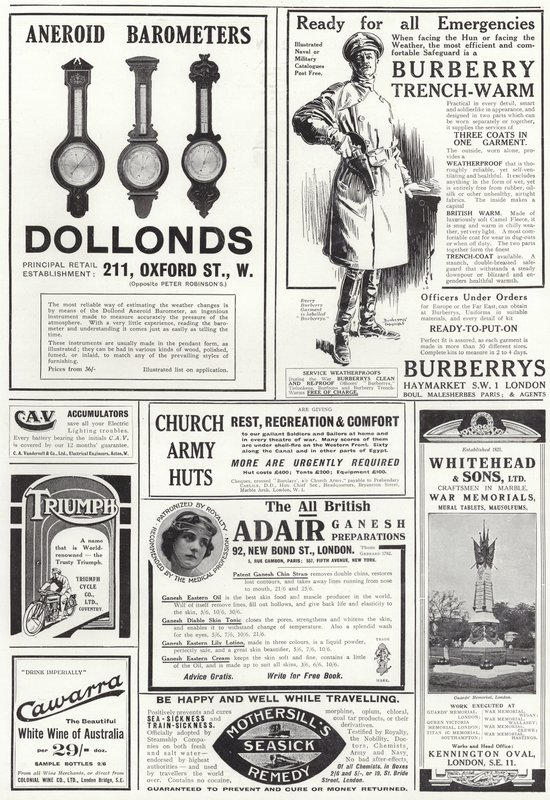 Advertising spread from The Sphere by English School