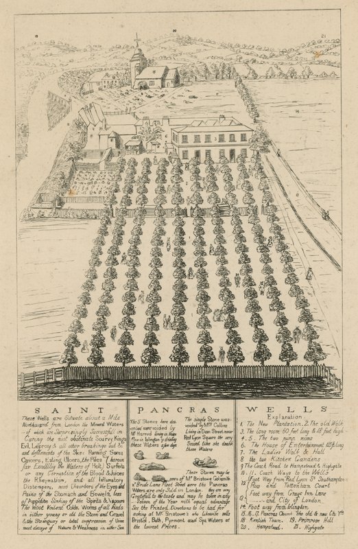 Aerial View of St Pancras Wells by English School