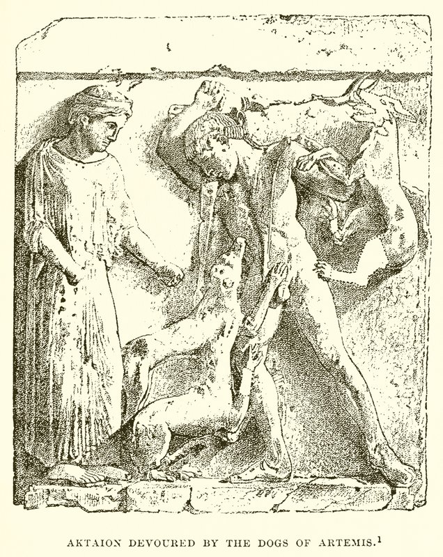 Aktaion Devoured by the Dogs of Artemis by English School