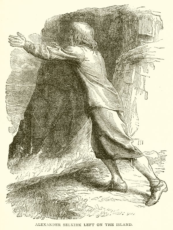 Alexander Selkirk Left on the Island by English School