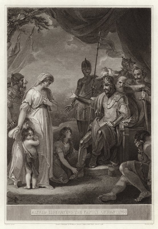 Alfred Liberating the Family of Hastings by English School