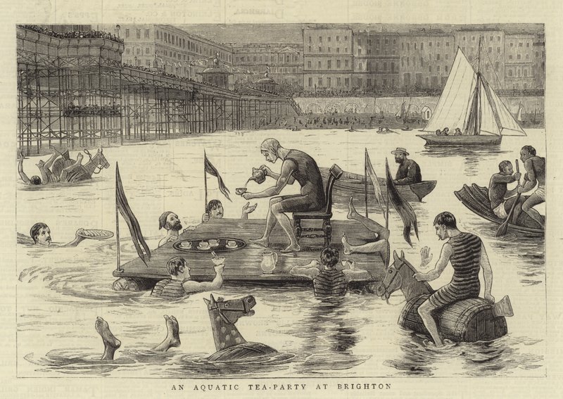 An Aquatic Tea-Party at Brighton by English School