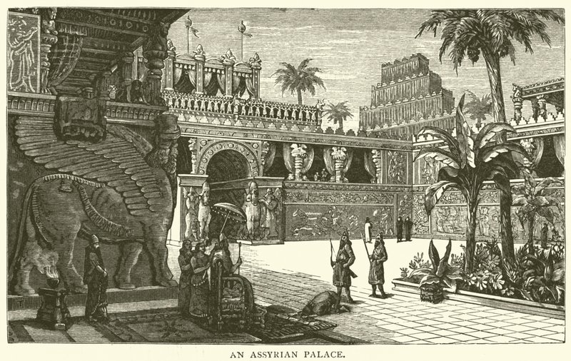 An Assyrian Palace by English School