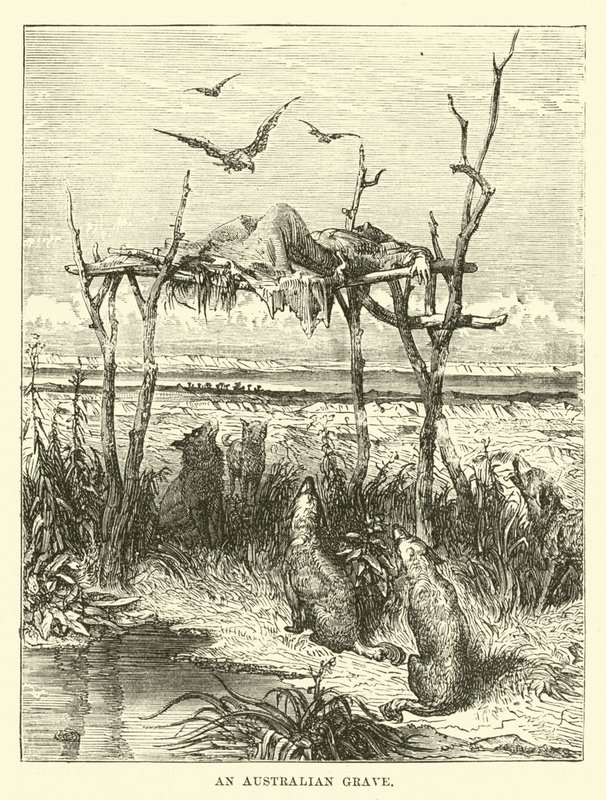 An Australian Grave by English School