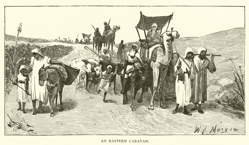 An Eastern Caravan by English School