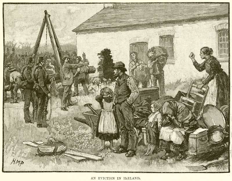 An Eviction in Ireland by English School