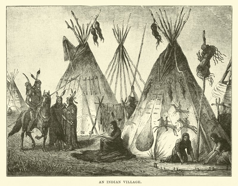 An Indian Village by English School