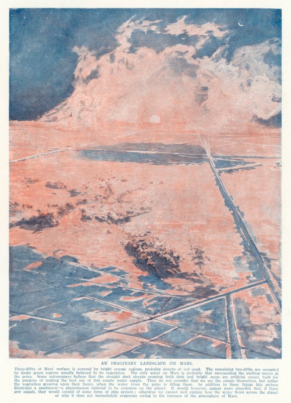 An imaginary landscape on Mars by English School