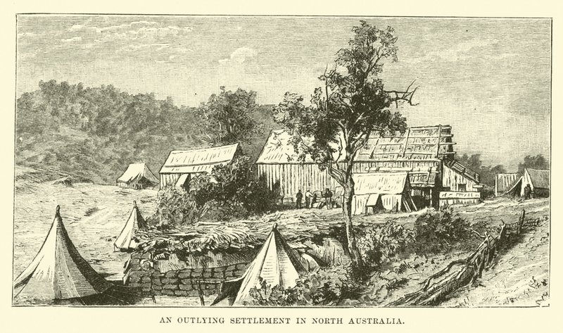 An Outlying Settlement in North Australia by English School
