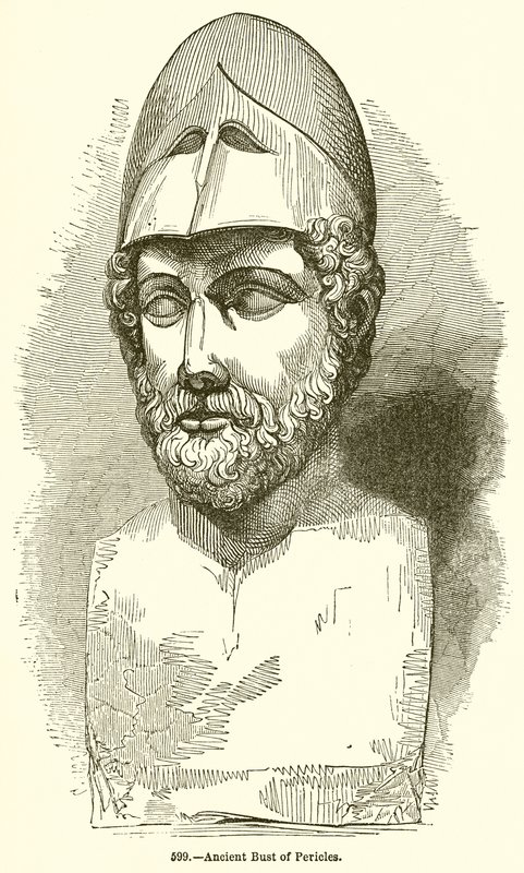 Ancient Bust of Pericles by English School