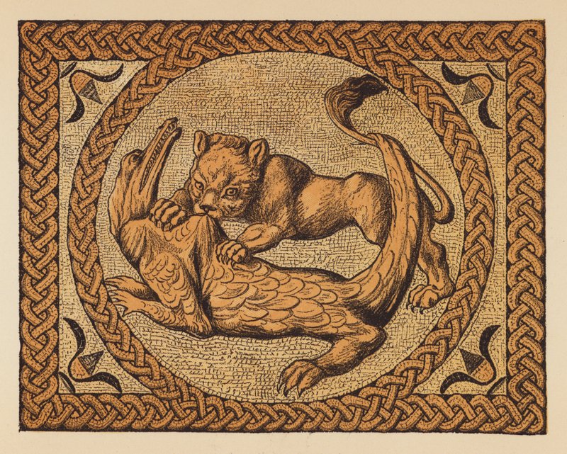 Ancient Rome: Lion and Crocodile by English School