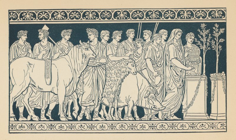 Ancient Rome: Temple Servants by English School
