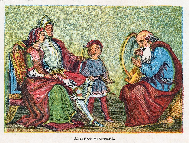 Ancient Minstrel by English School