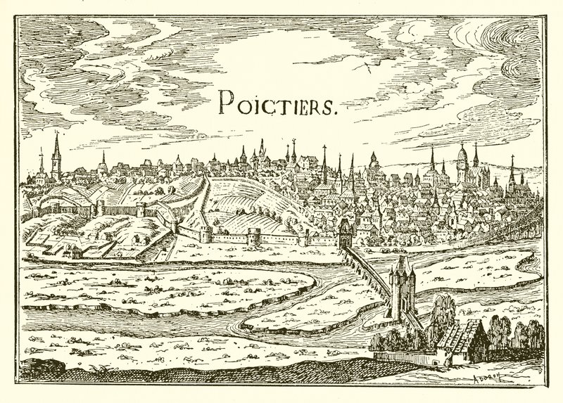 Ancient View of Poitiers by English School