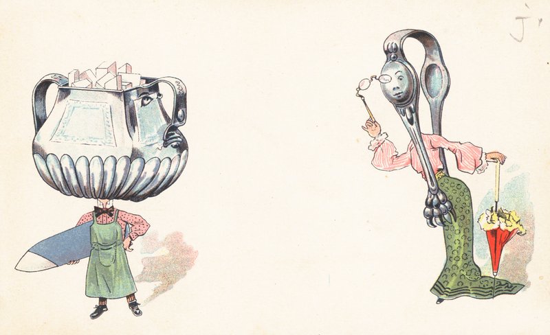 Anthropomorphic Kitchen Utensils by English School