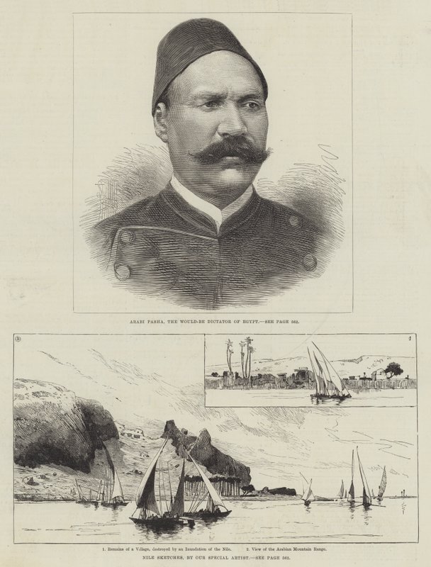 Arabi Pasha and Sketches of Egypt (engraving) by English School