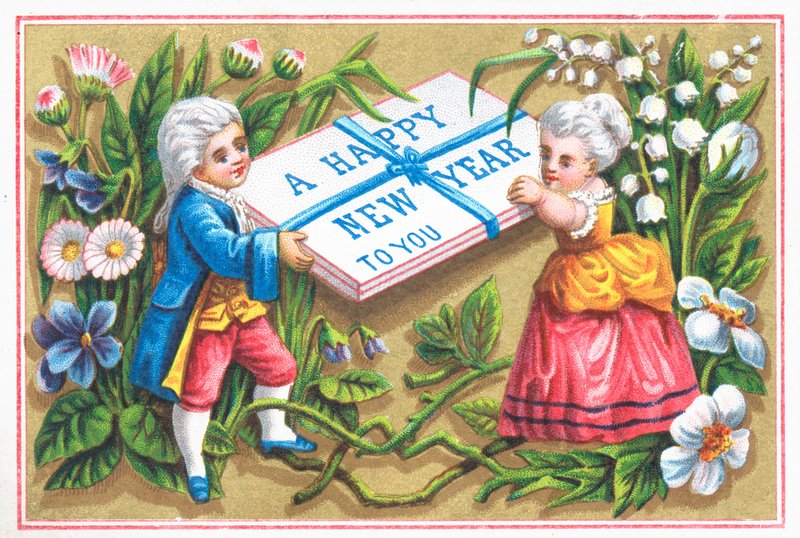 Aristocratic Couple Holding Package by English School