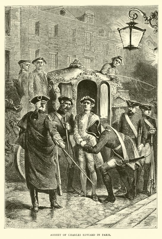 Arrest of Charles Edward in Paris by English School