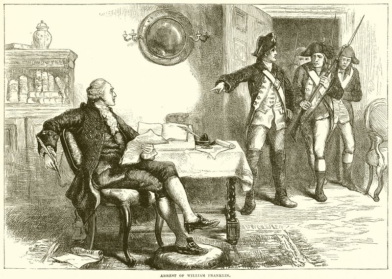 Arrest of William Franklin by English School