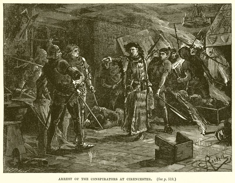 Arrest of the Conspirators at Cirencester by English School