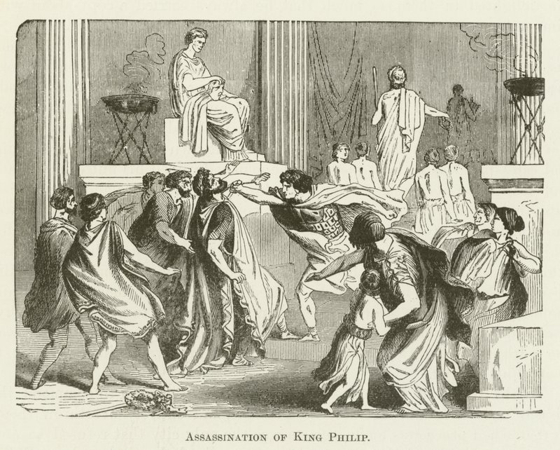 Assassination of King Philip by English School