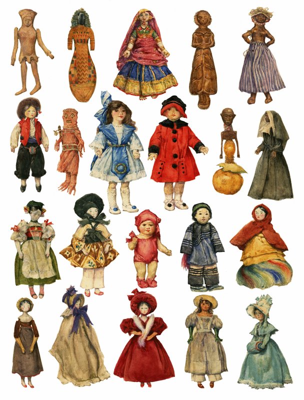 Assorted Dolls by English School
