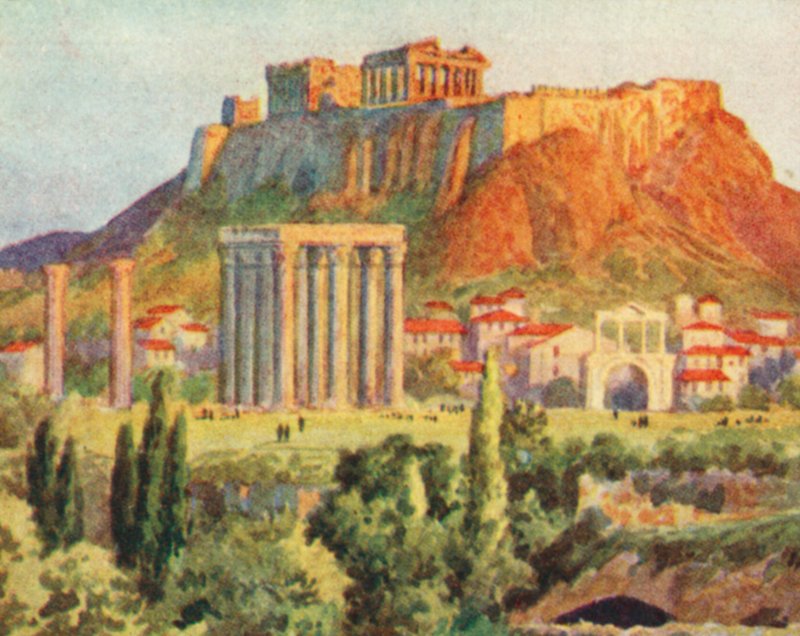 Athens, The Acropolis by English School