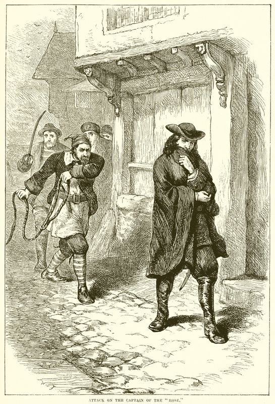 Attack on the Captain of the Rose by English School