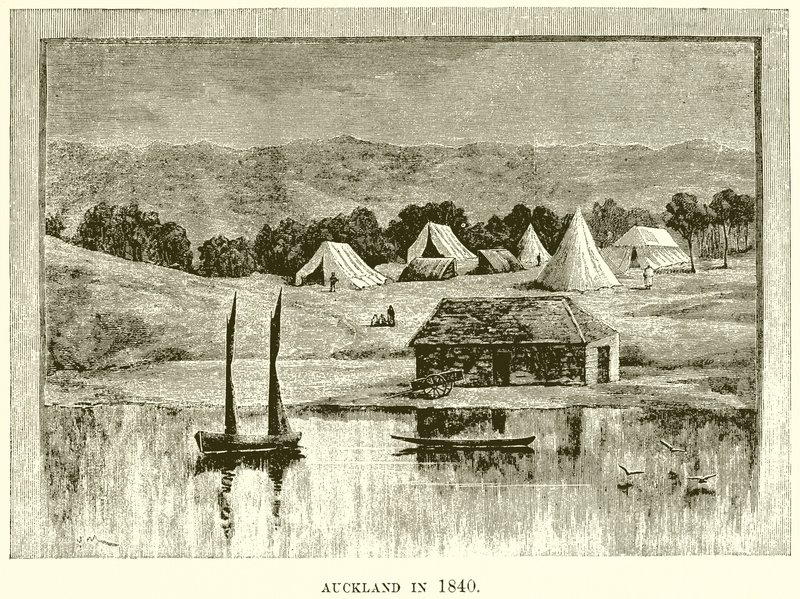 Auckland in 1840 by English School