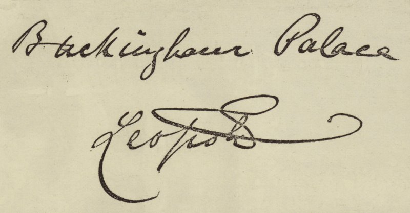 Autograph of the Duke of Albany by English School