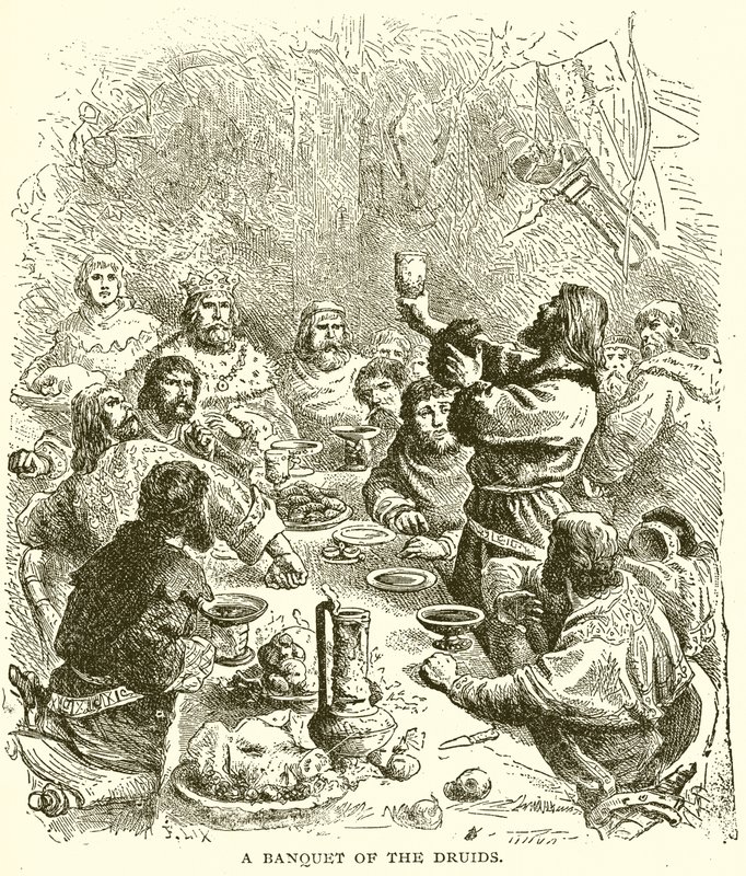 Banquet of the Druids by English School
