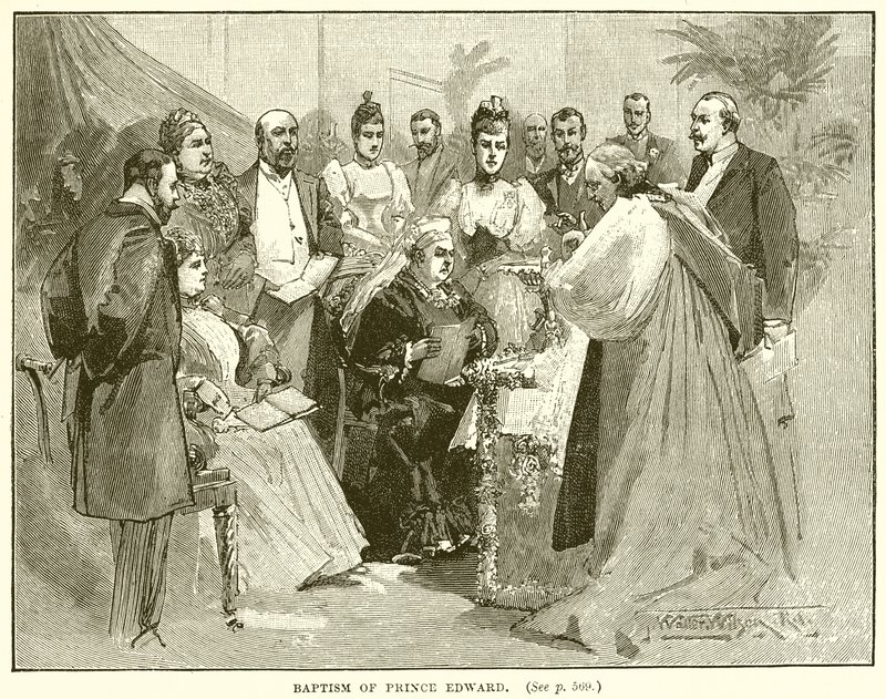 Baptism of Prince Edward by English School