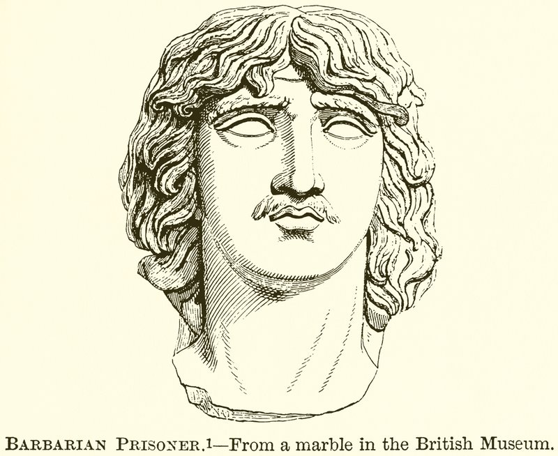 Barbarian Prisoner by English School