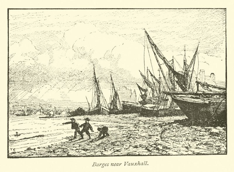 Barges near Vauxhall by English School