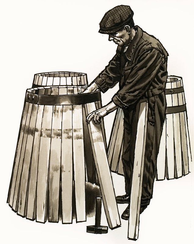 Barrels of Oak by English School