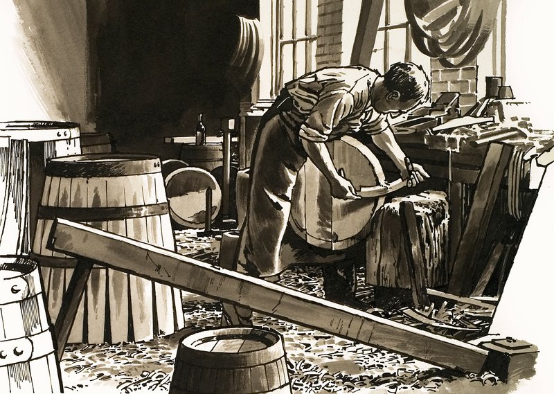Barrels of Oak by English School