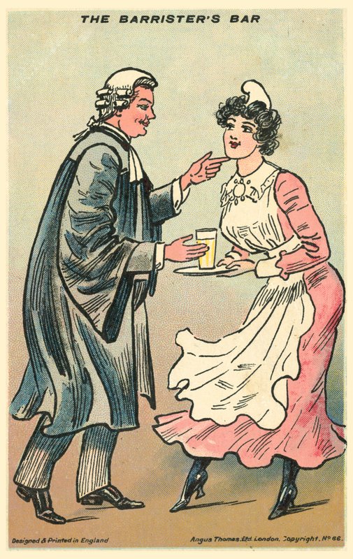 Barrister Touching Up a Pretty Maid by English School