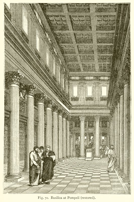 Basilica at Pompeii (Restored) by English School
