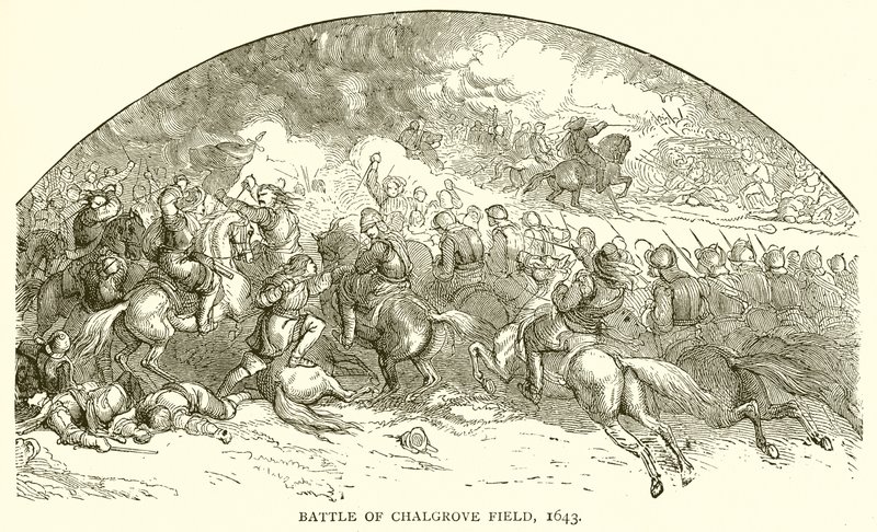 Battle of Chalgrove Field, 1643 by English School