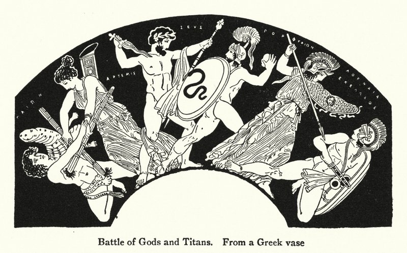 Battle of Gods and Titans by English School