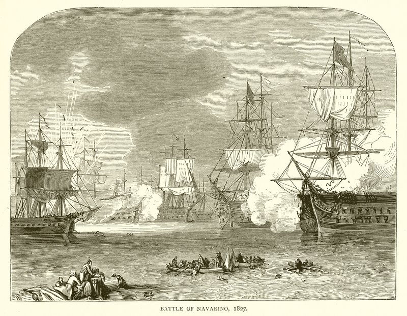 Battle of Navarino, 1827 by English School